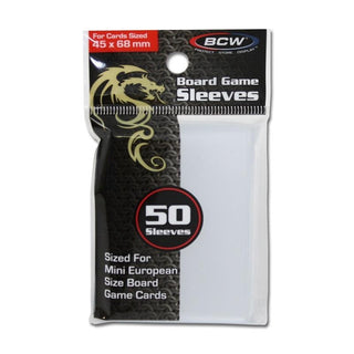 Image for Board Game Sleeves Mini-European (45mm x 68mm) - Clear (50-Pack) - Card Sleeves