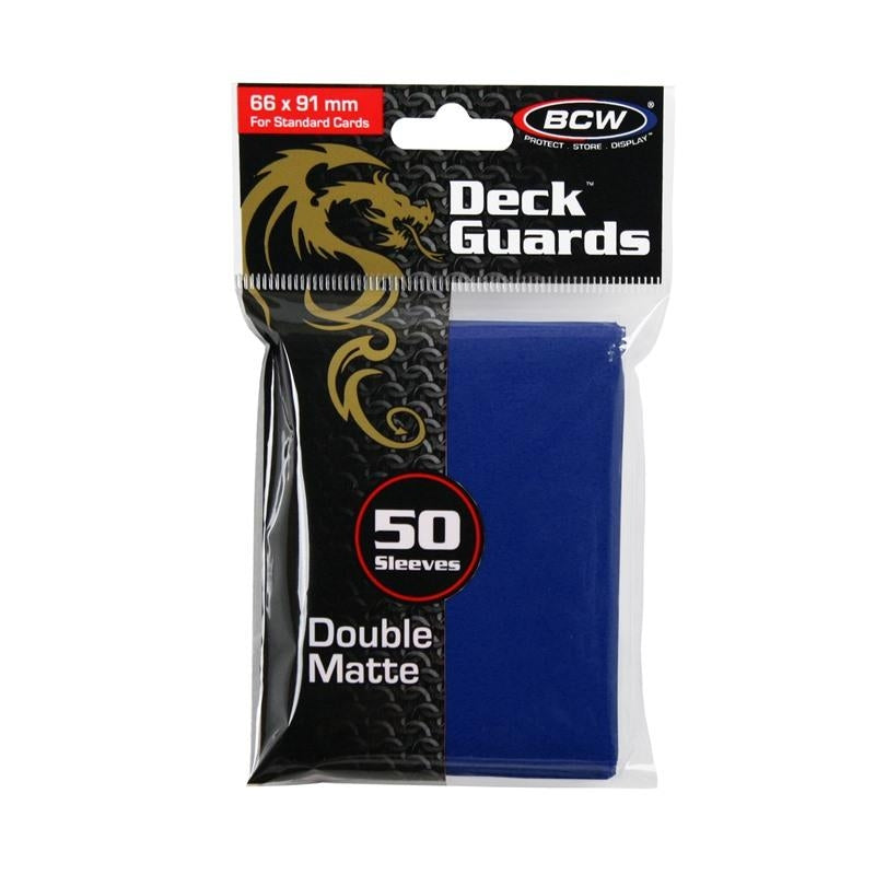 Image for Deck Guards Double Matte Standard - Blue (50-Pack) - Card Sleeves