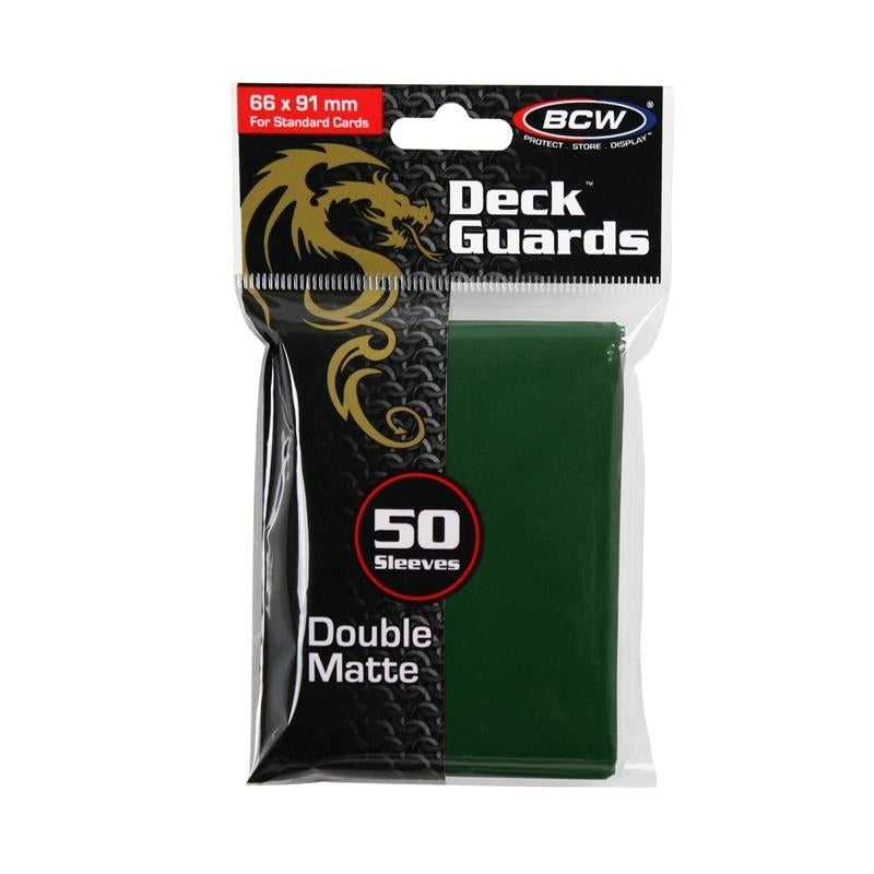 Image for Deck Guards Double Matte Standard - Green (50-Pack) - Card Sleeves