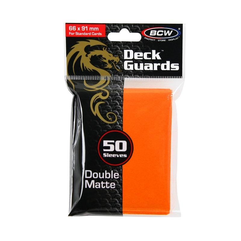 Image for Deck Guards Double Matte Standard - Orange (50-Pack) - Card Sleeves