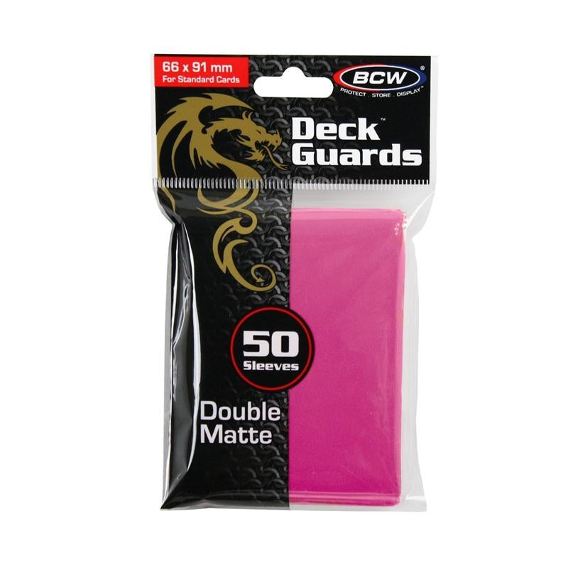 Image for Deck Guards Double Matte Standard - Pink (50-Pack) - Card Sleeves