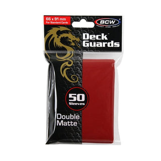 Image for Deck Guards Double Matte Standard - Red (50-Pack) - Card Sleeves
