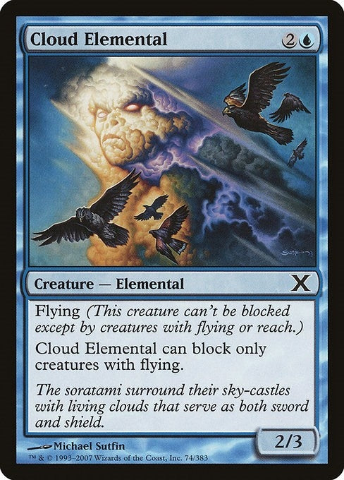 Cloud Elemental (74) [10E] - MTG Single