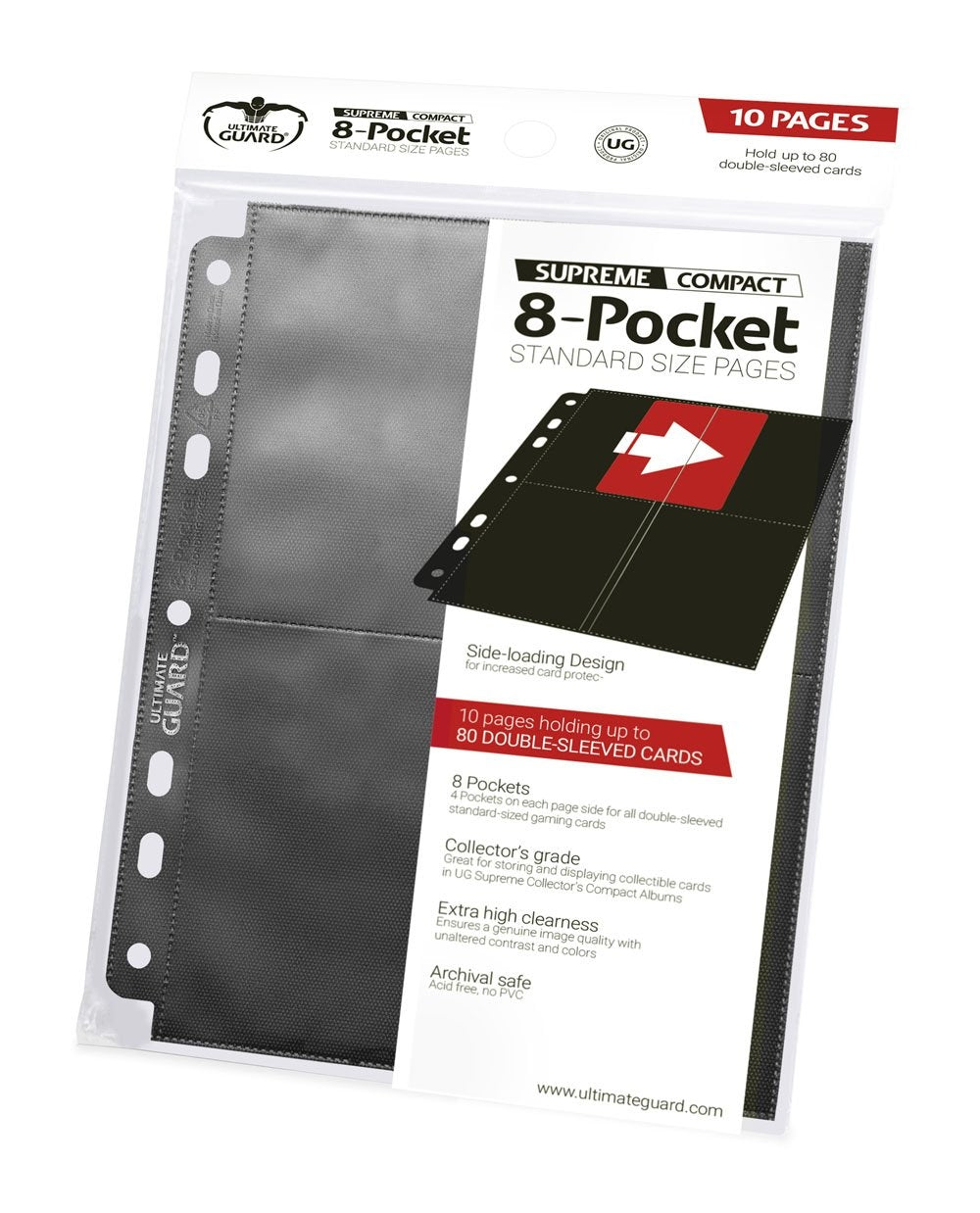 Double-Sided Side-Loading 4-Pocket Pages - 7-Holes Orange (10-Pack) [ULTIMATEGU] - Protective Pages Sealed