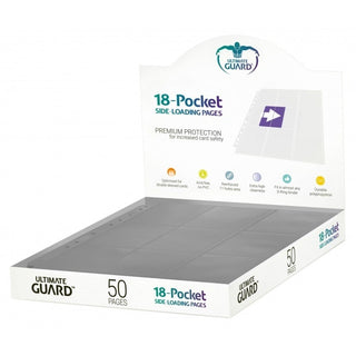 Double-Sided Side-Loading 9-Pocket Pages - 11-Holes Grey (50-Pack) [ULTIMATEGU] - Protective Pages Sealed