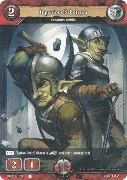 Ingenious Saboteurs (2091) [BP02] - Dragoborne Single