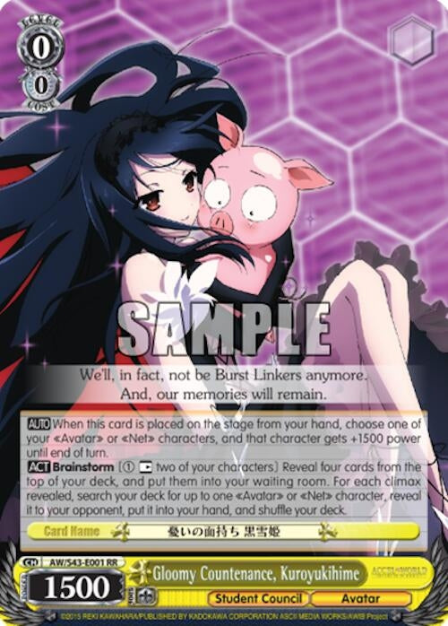 Gloomy Countenance Kuroyukihime (43001) [AW/S43] - Weiss Schwarz Single