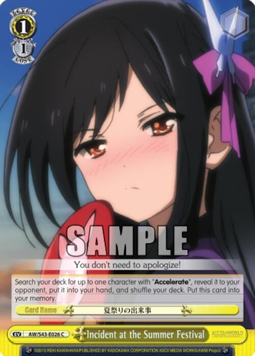 Incident at the Summer Festival (43026) [AW/S43] - Weiss Schwarz Single