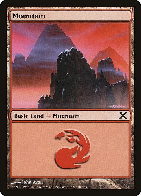 Mountain (376) (376) [10E] - MTG Single