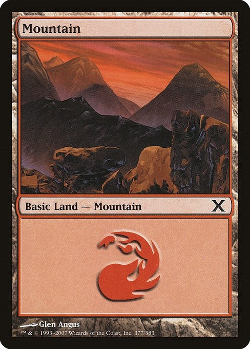 Mountain (377) (377) [10E] - MTG Single