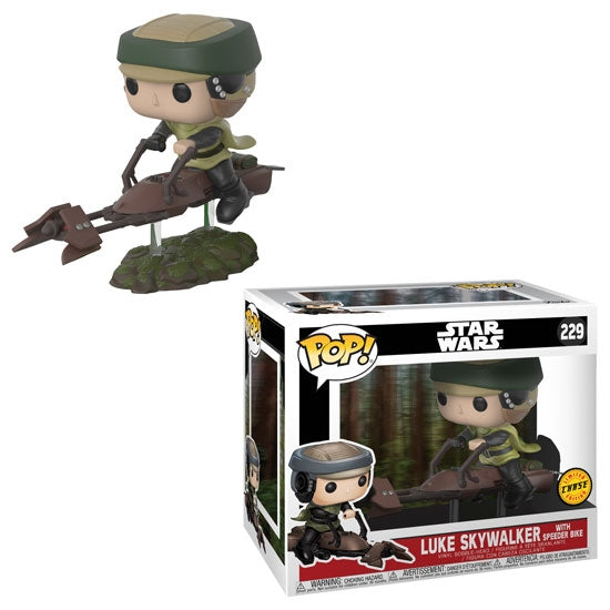 Star Wars: Luke Skywalker with Speeder Bike (Limited Edition Chase) (229) [POP!] - Funko Sealed