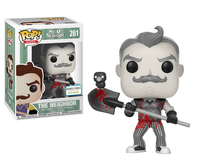 Hello Neighbor: The Neighbor (Black and White) (Blood Spatter) (Barnes & Noble Exclusive) (261) [POP!] - Funko Sealed