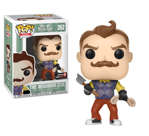 Hello Neighbor: The Neighbor (with Axe and Rope) (GameStop Exclusive) (262) [POP!] - Funko Sealed