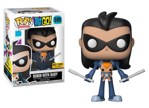 Teen Titans Go!: Robin with Baby (Hot Topic Exclusive) (599) [POP!] - Funko Sealed