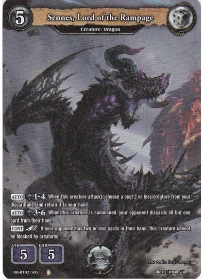 Sennes Lord of the Rampage (Secret Rare) (205) [BP02] - Dragoborne Single