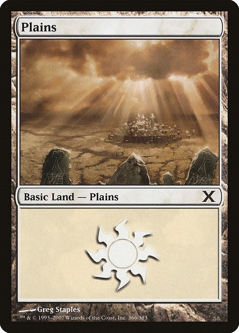 Plains (366) (366) [10E] - MTG Single