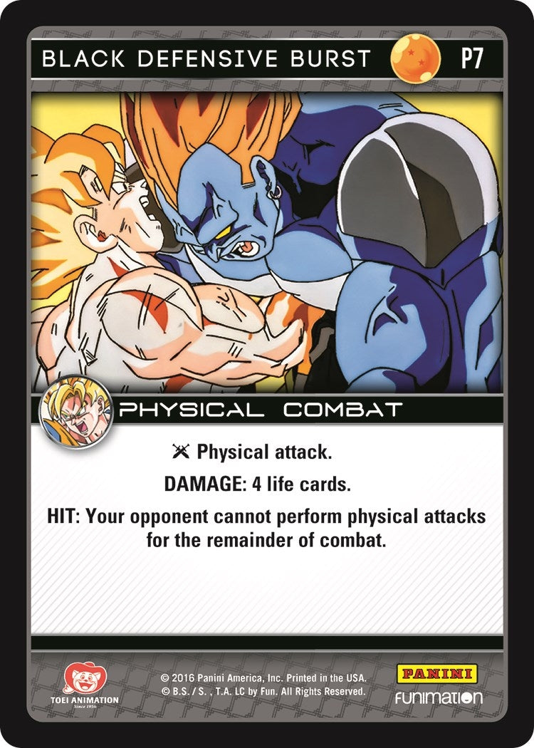 Black Defensive Burst (Vengeance) (7) [PRO] - Dragon Ball Z TCG Single
