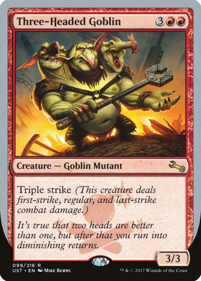 Three-Headed Goblin (99) [UST] - MTG Single