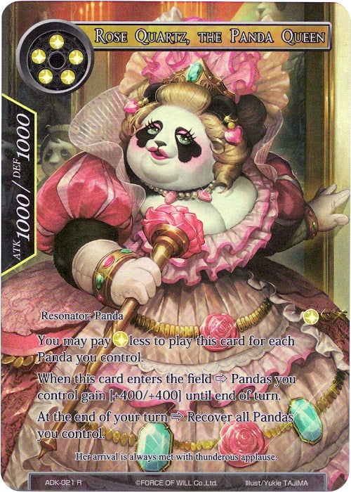 Rose Quartz the Panda Queen (Full Art) (21) [ADK] - Force of Will Single
