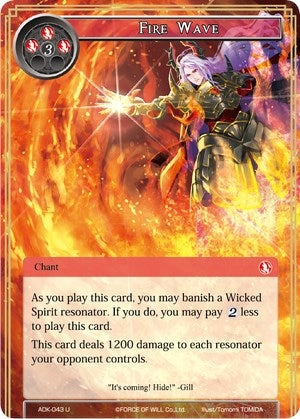 Fire Wave (43) [ADK] - Force of Will Single