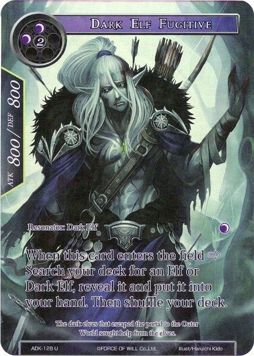 Dark Elf Fugitive (Full Art) (128) [ADK] - Force of Will Single