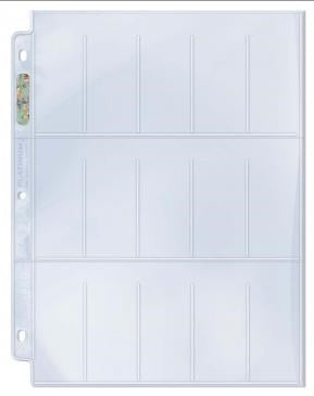Ultra Pro Platinum Hologram 15-Pocket Pages - 3-Holes 1.5’’ x 2.5’’ (100-Pack) [UPPP] - Protective Pages Sealed