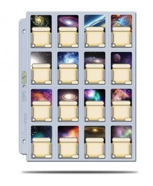 Ultra Pro 16-Pocket Platinum Pages - 3-Holes 41mm x 63mm (100-Pack) [UPPP] - Protective Pages Sealed