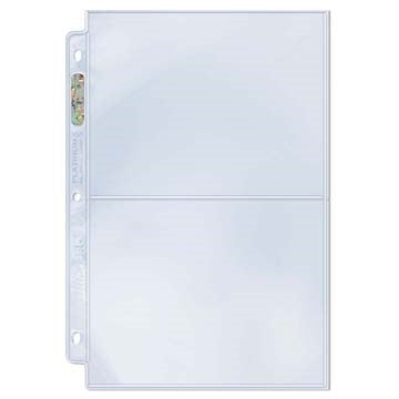 Ultra Pro Platinum Hologram 2-Pocket Pages - 3-Holes 5’’ x 7’’ (100-Pack) [UPPP] - Protective Pages Sealed