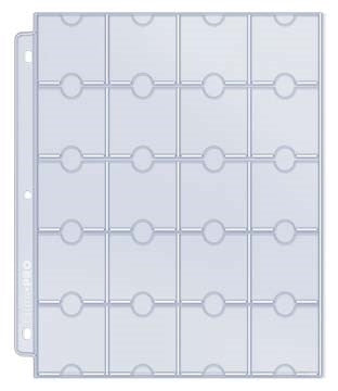 Ultra Pro Platinum Hologram 20-Pocket Pages - 3-Holes For Coins and Tokens (10-Pack) [UPPP] - Protective Pages Sealed