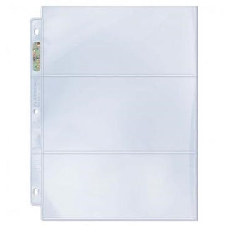 Ultra Pro Platinum Hologram 3-Pocket Pages - 3-Holes 3.5’’ x 7.5’’ (100-Pack) [UPPP] - Protective Pages Sealed