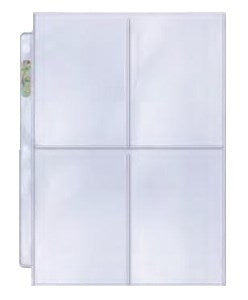 Ultra Pro Platinum Hologram 4-Pocket Pages - 3-Holes 3.5’’ x 5’’ (100-Pack) [UPPP] - Protective Pages Sealed