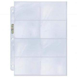 Ultra Pro Platinum Hologram 8-Pocket Pages - 3-Holes 3.5’’ x 2-3/4’’ (100-Pack) [UPPP] - Protective Pages Sealed