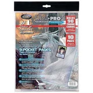 Ultra Pro Platinum Hologram 9-Pocket Pages Refill - 11-Holes (10-Pack) [UPPP] - Protective Pages Sealed