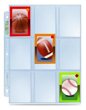 Ultra Pro Platinum Hologram Mini 9-Pocket Pages - 3-Holes (100-Pack) [UPPP] - Protective Pages Sealed