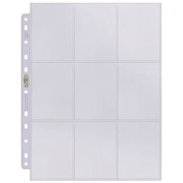 Ultra Pro Platinum Hologram Standard 9-Pocket Pages - 11-Holes (100-Pack) [UPPP] - Protective Pages Sealed