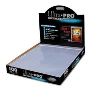 Ultra Pro Platinum Hologram Comic 1-Pocket Pages - 3-Holes (100-Pack) [UPPP] - Protective Pages Sealed