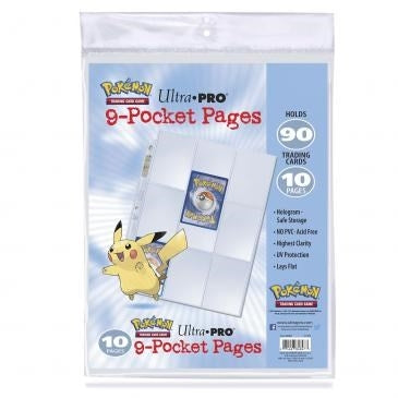 Ultra Pro Pokemon Standard 9-Pocket Pages - 3-Holes (10-Pack) [UPPP] - Protective Pages Sealed