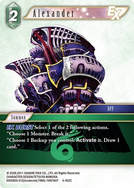 Alexander EX (4) [OP4] - Final Fantasy TCG Single