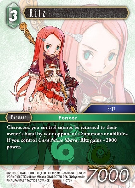 Ritz (4) [OP4] - Final Fantasy TCG Single
