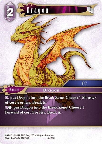 Dragon (4) [OP4] - Final Fantasy TCG Single