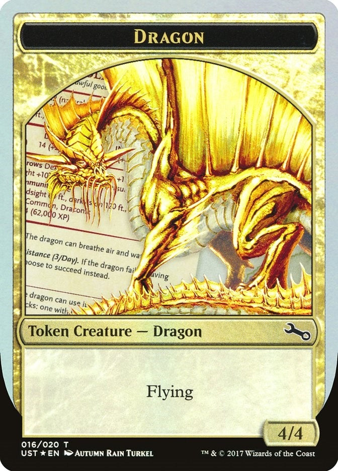 Dragon Token (Gold) (0) [UST] - MTG Single
