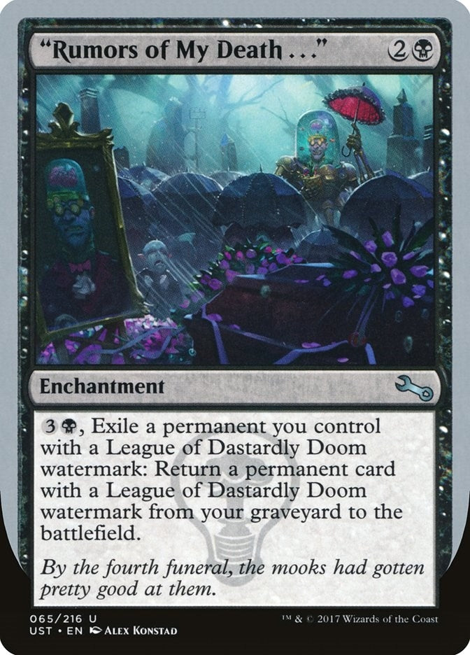 ’Rumors of My Death..’ (65) [UST] - MTG Single