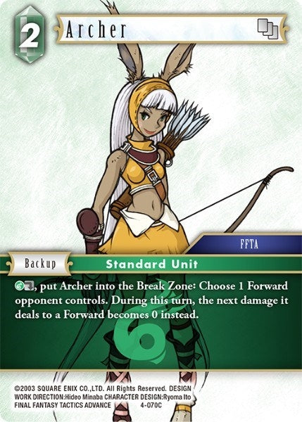 Archer (4-070C) (4) [OP4] - Final Fantasy TCG Single