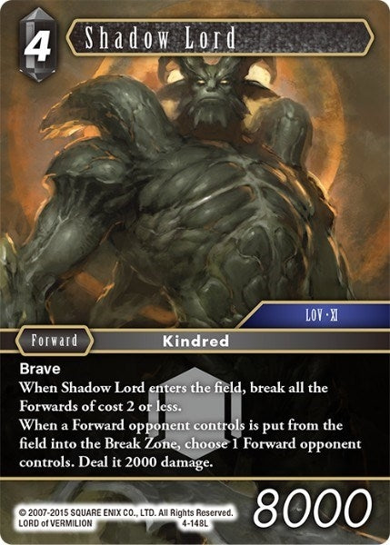 Shadow Lord (4) [OP4] - Final Fantasy TCG Single