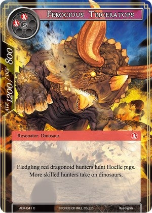 Ferocious Triceratops (41) [ADK] - Force of Will Single