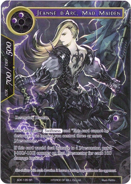 Jeanne d’Arc Mad Maiden (Full Art) (135) [ADK] - Force of Will Single