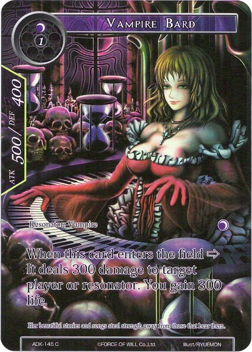 Vampire Bard (Full Art) (145) [ADK] - Force of Will Single