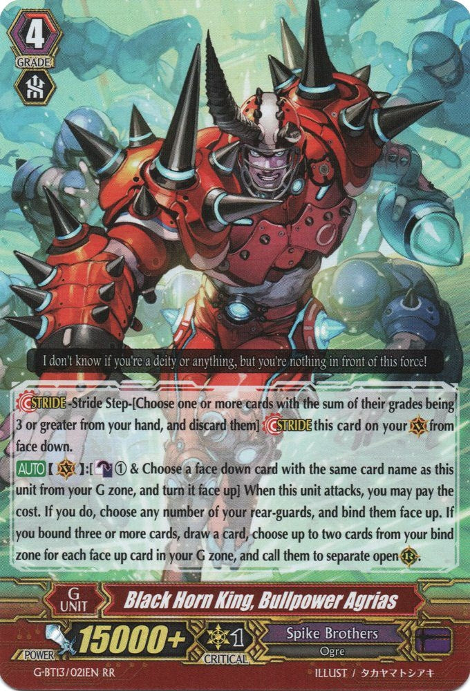 Black Horn King Bullpower Agrias (13021) [G-BT13] - Cardfight Vanguard Single