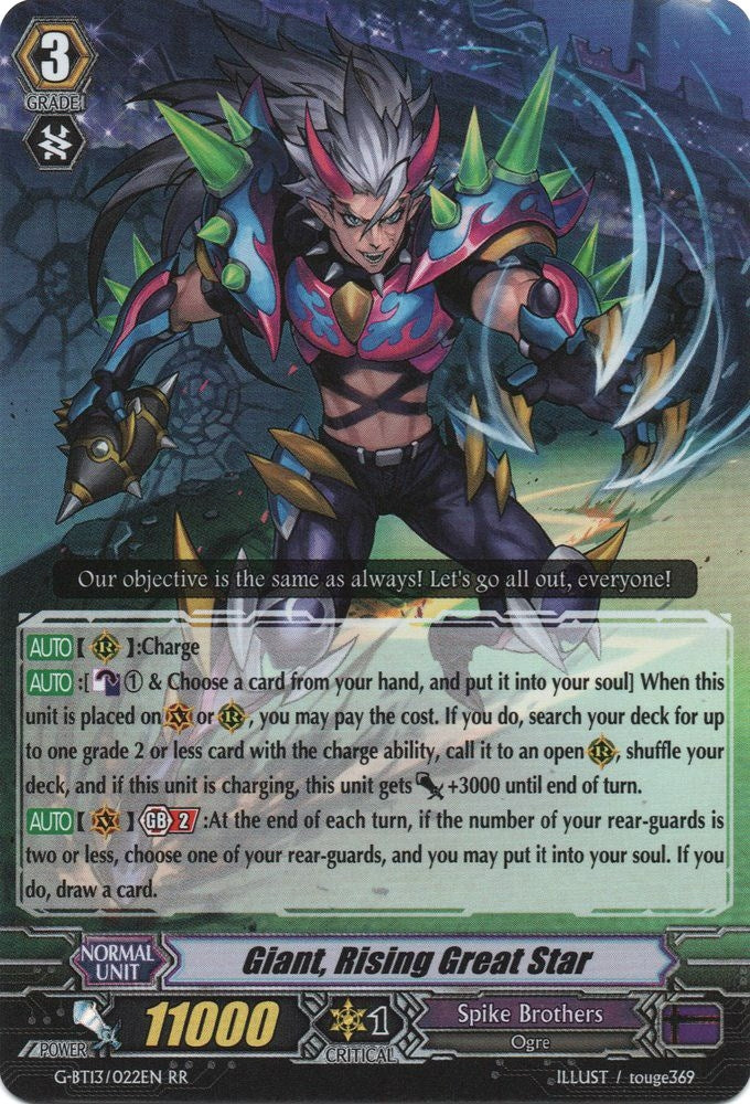 Giant Rising Great Star (13022) [G-BT13] - Cardfight Vanguard Single