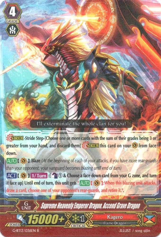 Supreme Heavenly Emperor Dragon Accend Grave Dragon (13036) [G-BT13] - Cardfight Vanguard Single